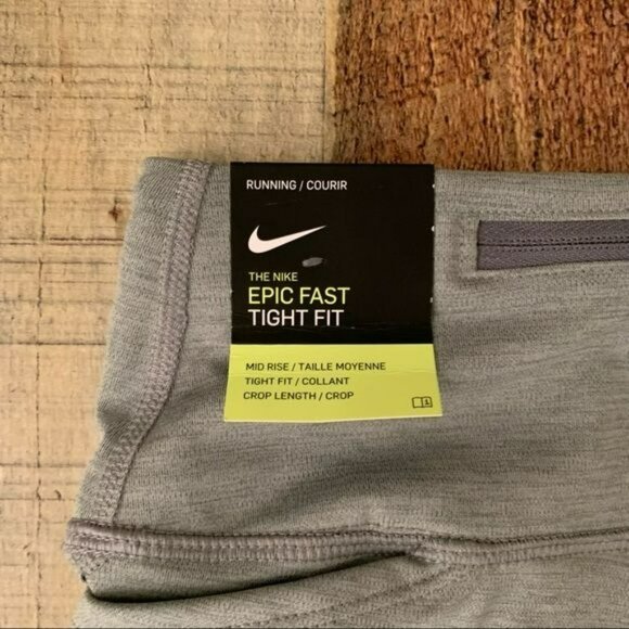 Nike women’s running Capri leggings with mesh and pockets in gray - XS - Picture 7 of 11